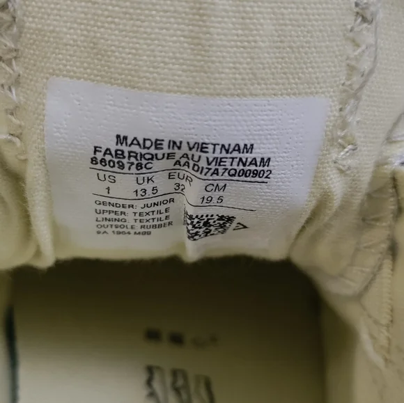 Converse All Star Shoes Kids Size 1 Camo Olive Khaki Low Top Sneakers - Picture 7 of 7